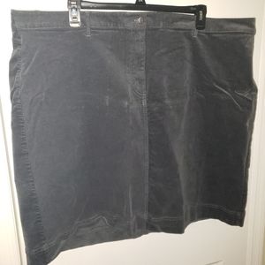 Gray corduroy mini skirt